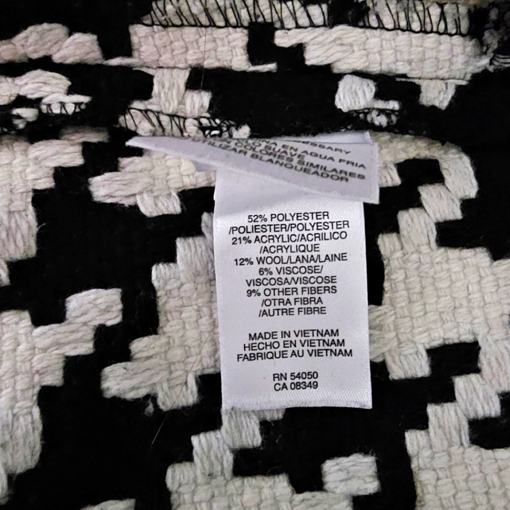 QMack Heavyweight Houndstooth Skirt -Sz XL - Picture 6 of 6